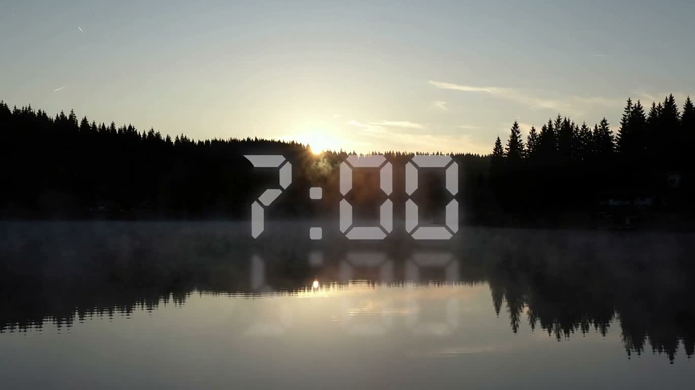 晨雾湖畔的七点 — AI video creation