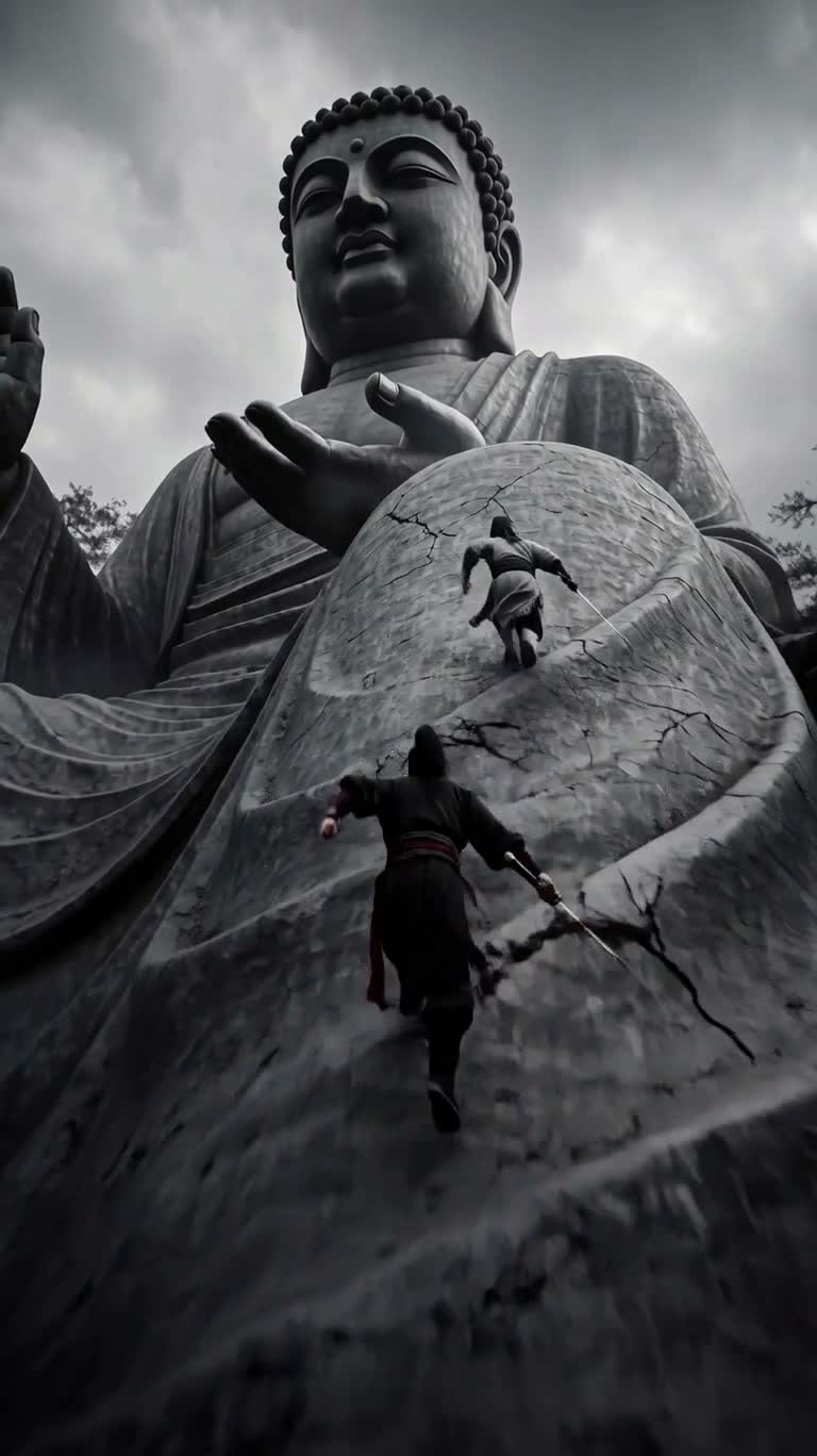 石仏の掌上の武侠決戦