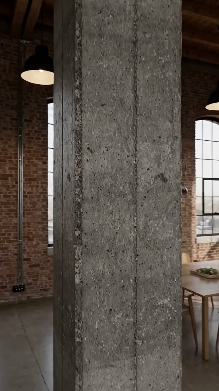 Espace loft de style industriel