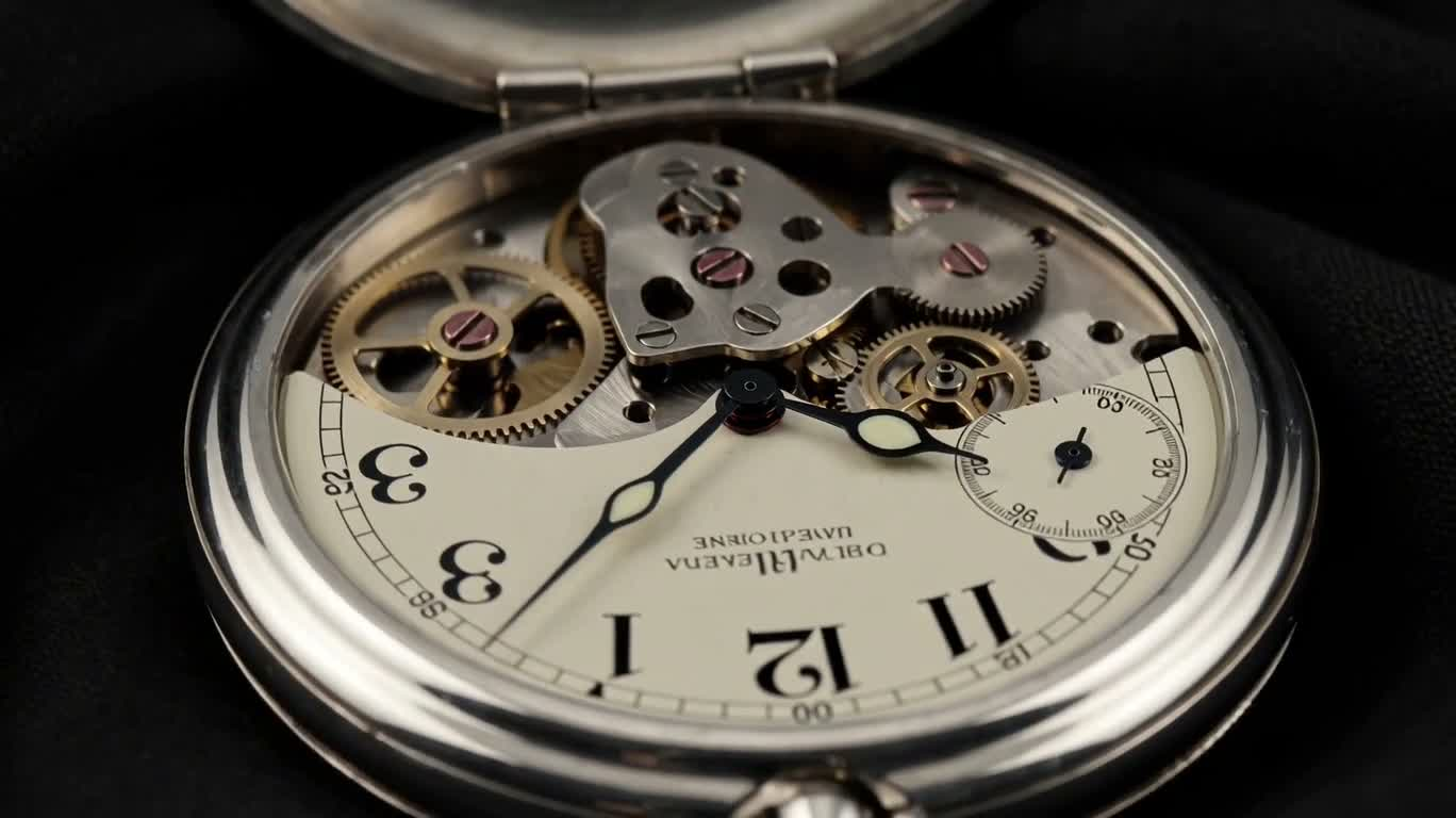 La micro-artisanerie d'une montre de gousset en argent — AI video creation