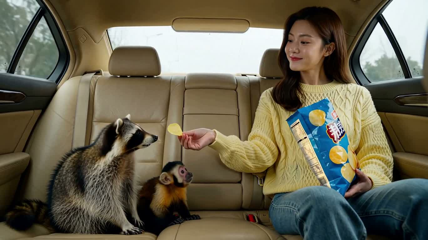 Snacks Flying Wild in the Back Seat