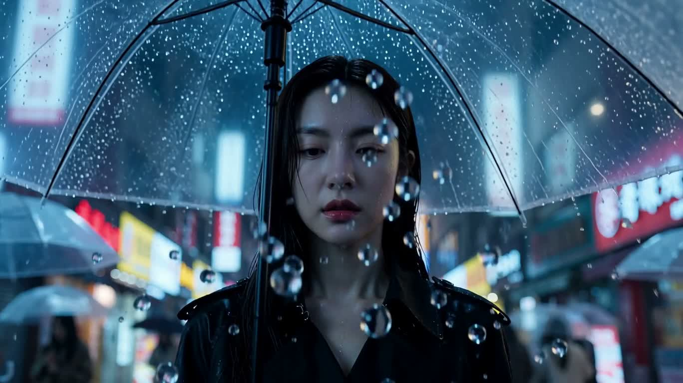 雨夜の逆流に時が止まる