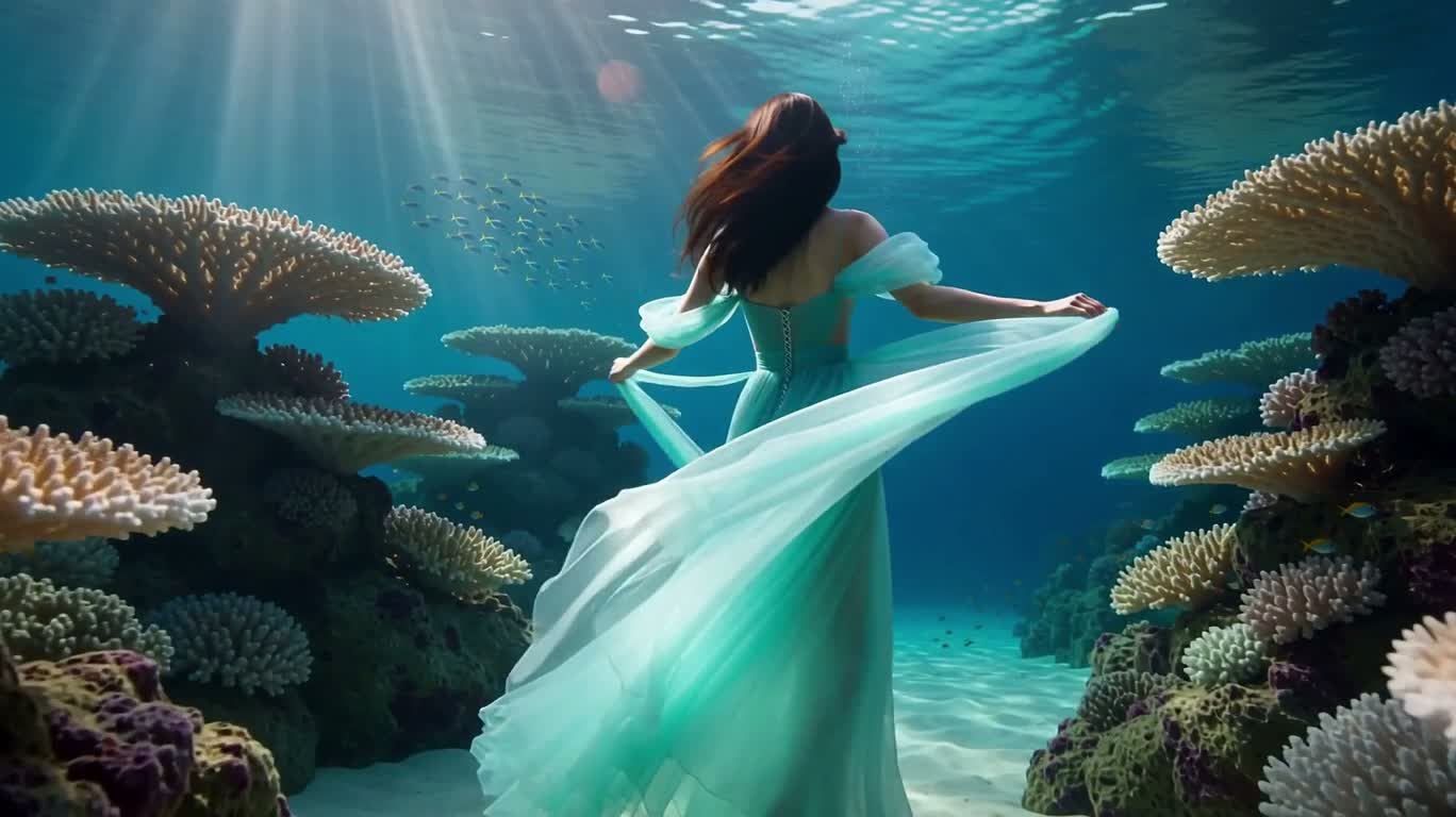 Giường rồng san hô thủy tinh dưới nước