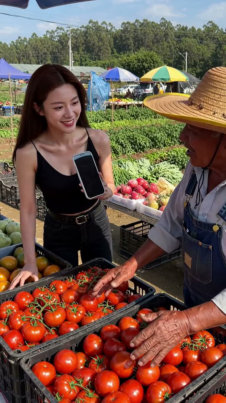 Món quà cà chua ở chợ nắng