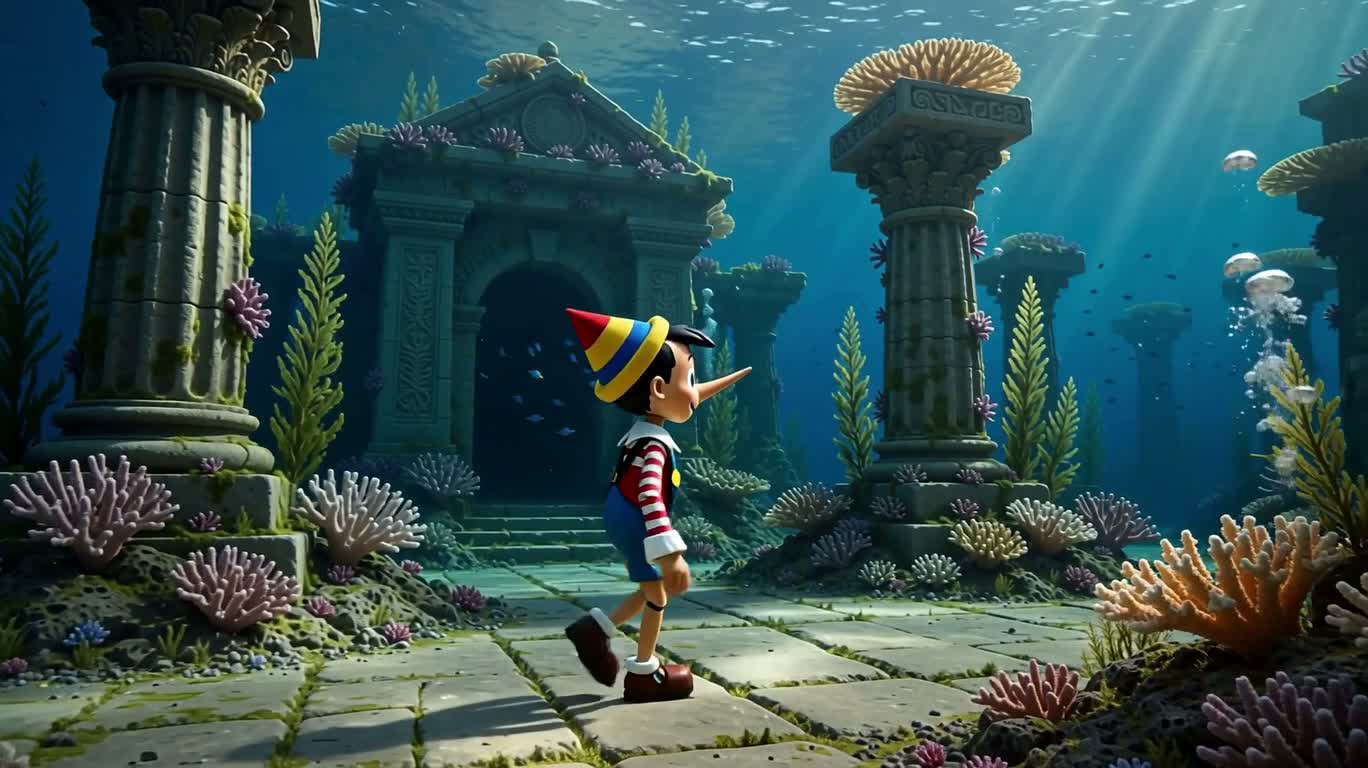 Con rối lạc lối Atlantis — AI video creation