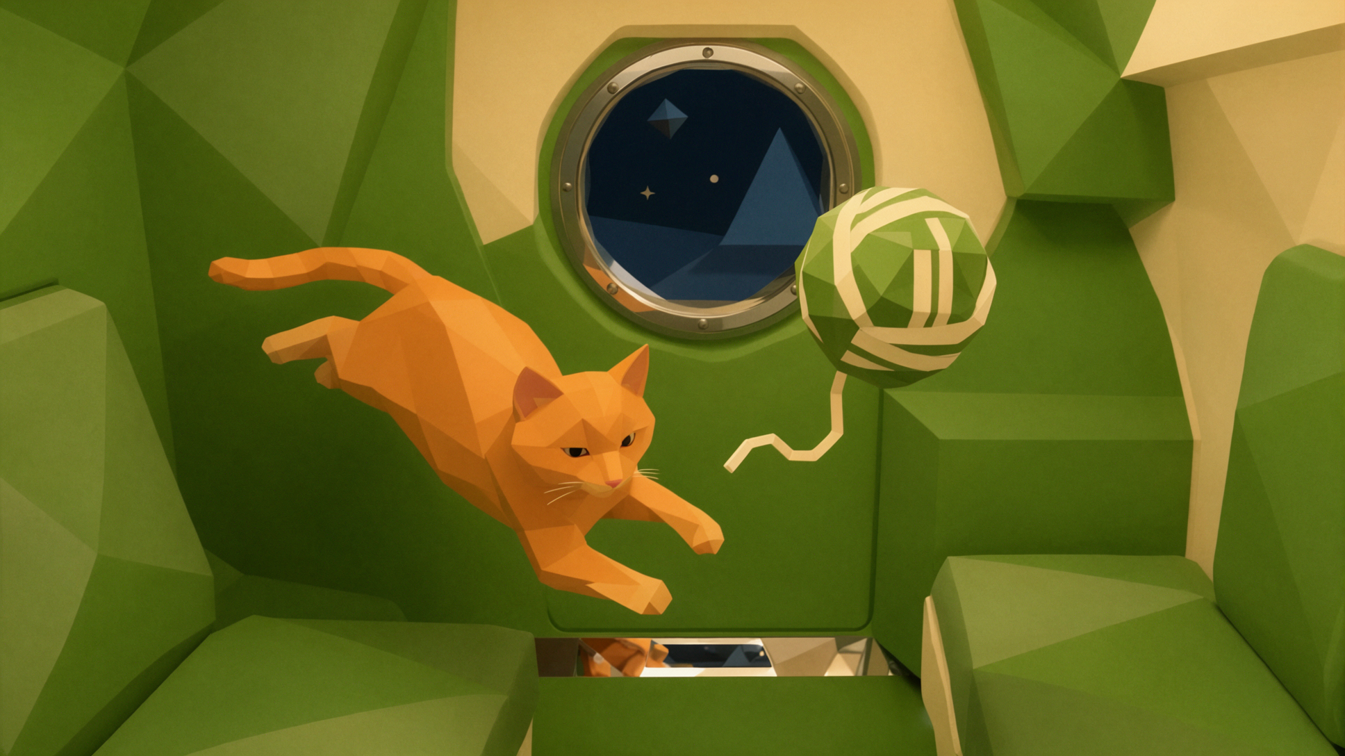 Cat's Space Capsule · Low Poly — AI image creation