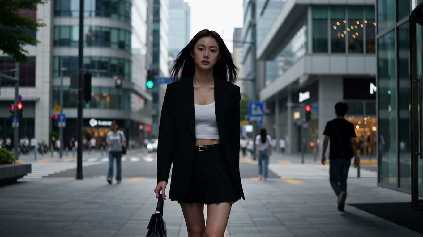 자신감 넘치는 도시 여성들의 패션 산책