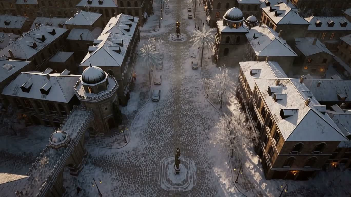 雪后穹顶山城塔罗幻景