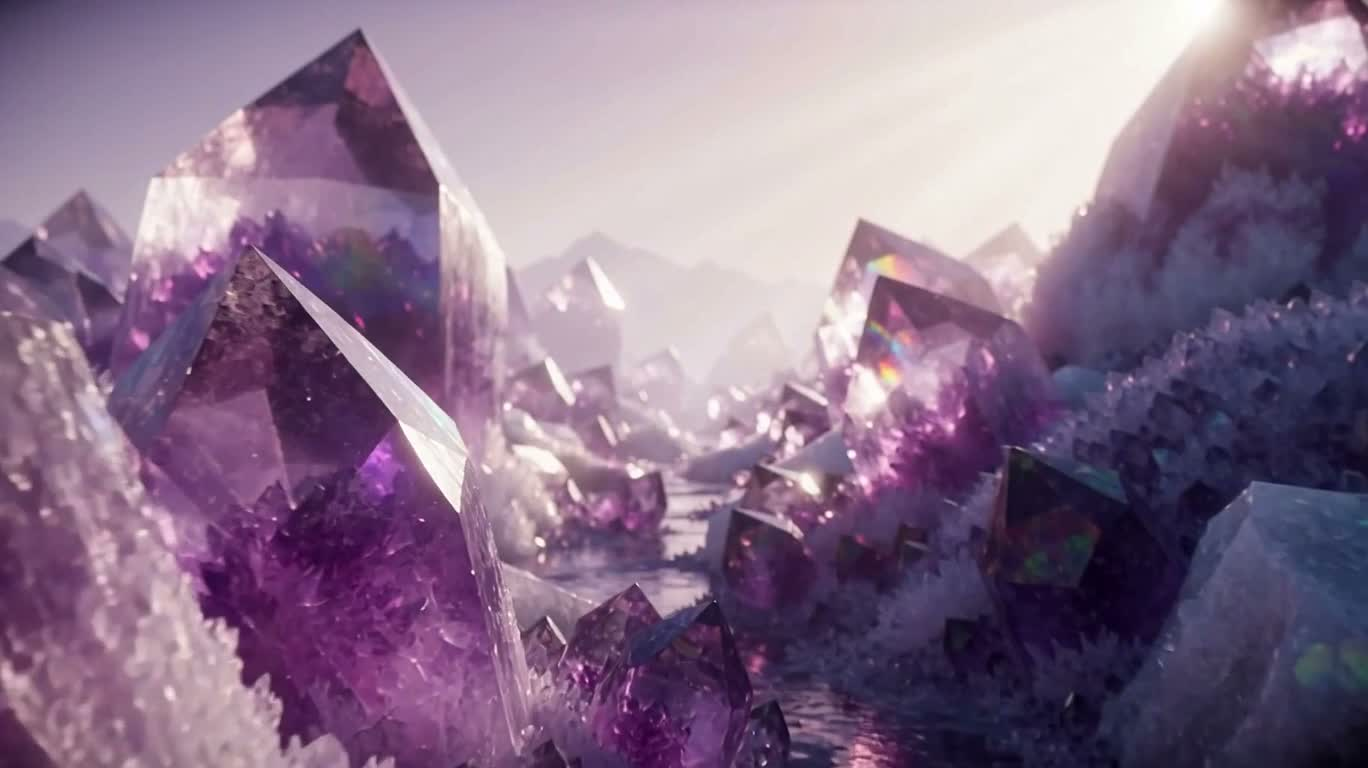 Rừng pha lê trong sương — AI video creation