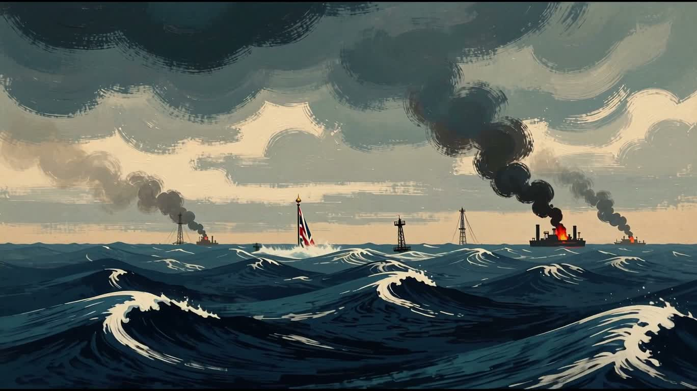 Affiche de propagande de la bête géante patriotique — AI video creation