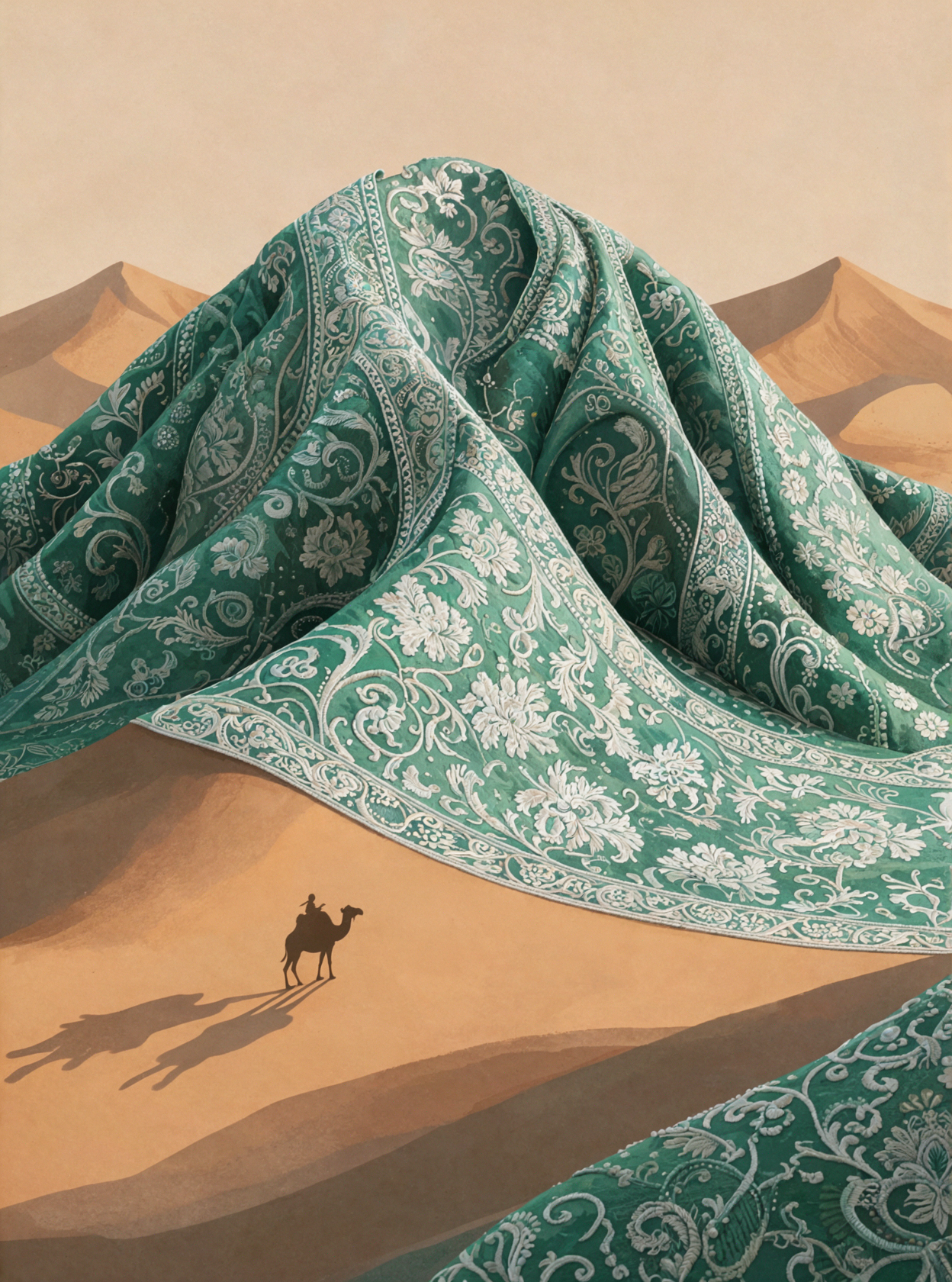 Dunes de brocart · Conte folklorique — AI image creation