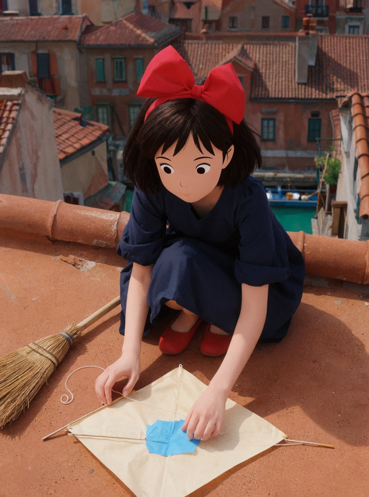 琪琪・屋根の上のパッチ
