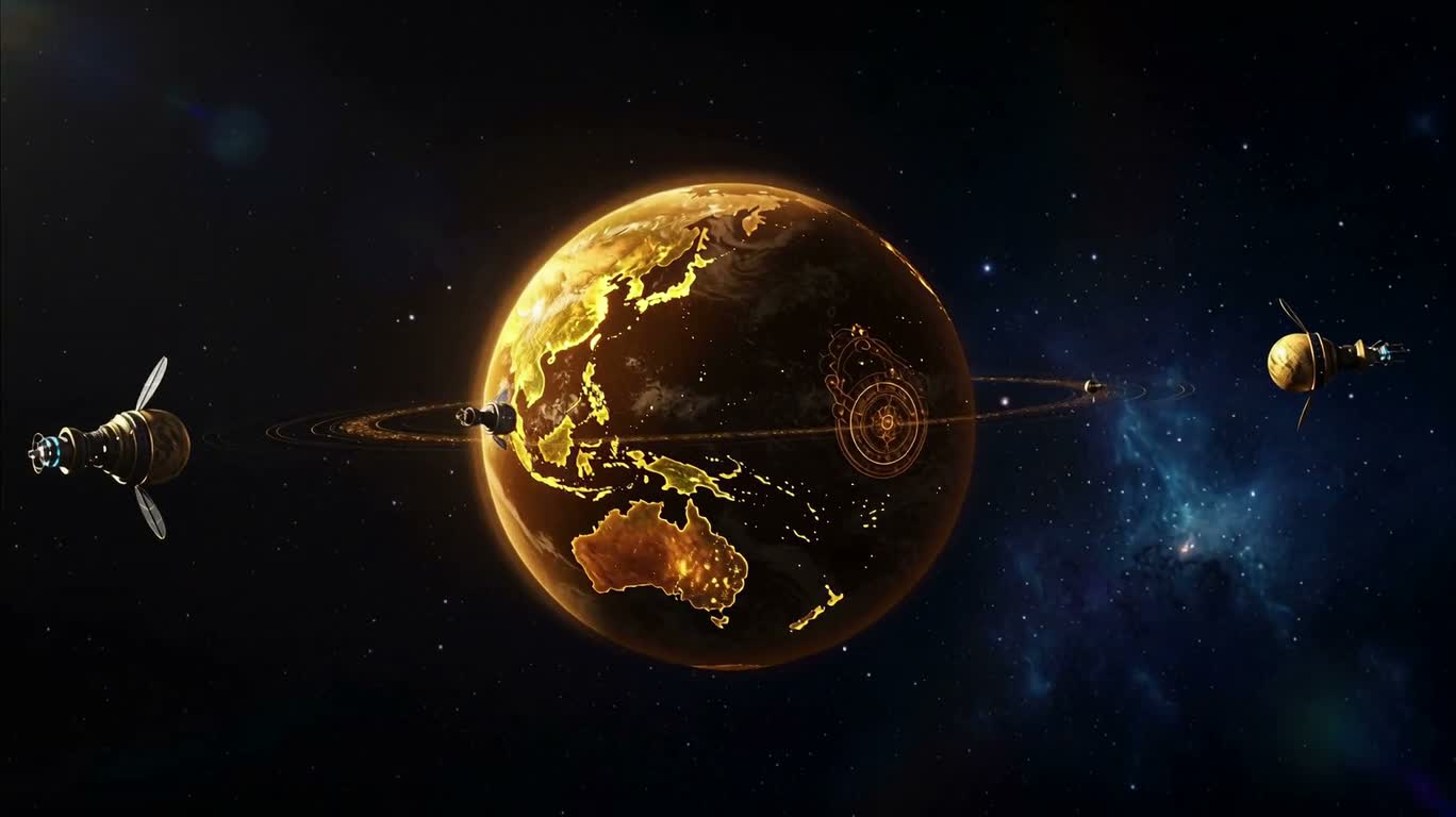 华丽黄水行星与星际卫星