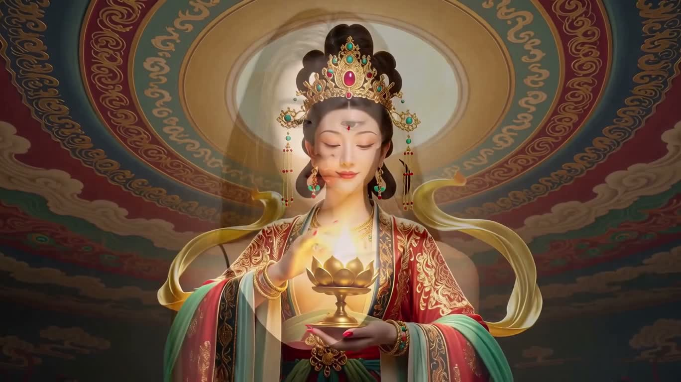 Apsaras de Dunhuang : Danse fantôme du lotus doré