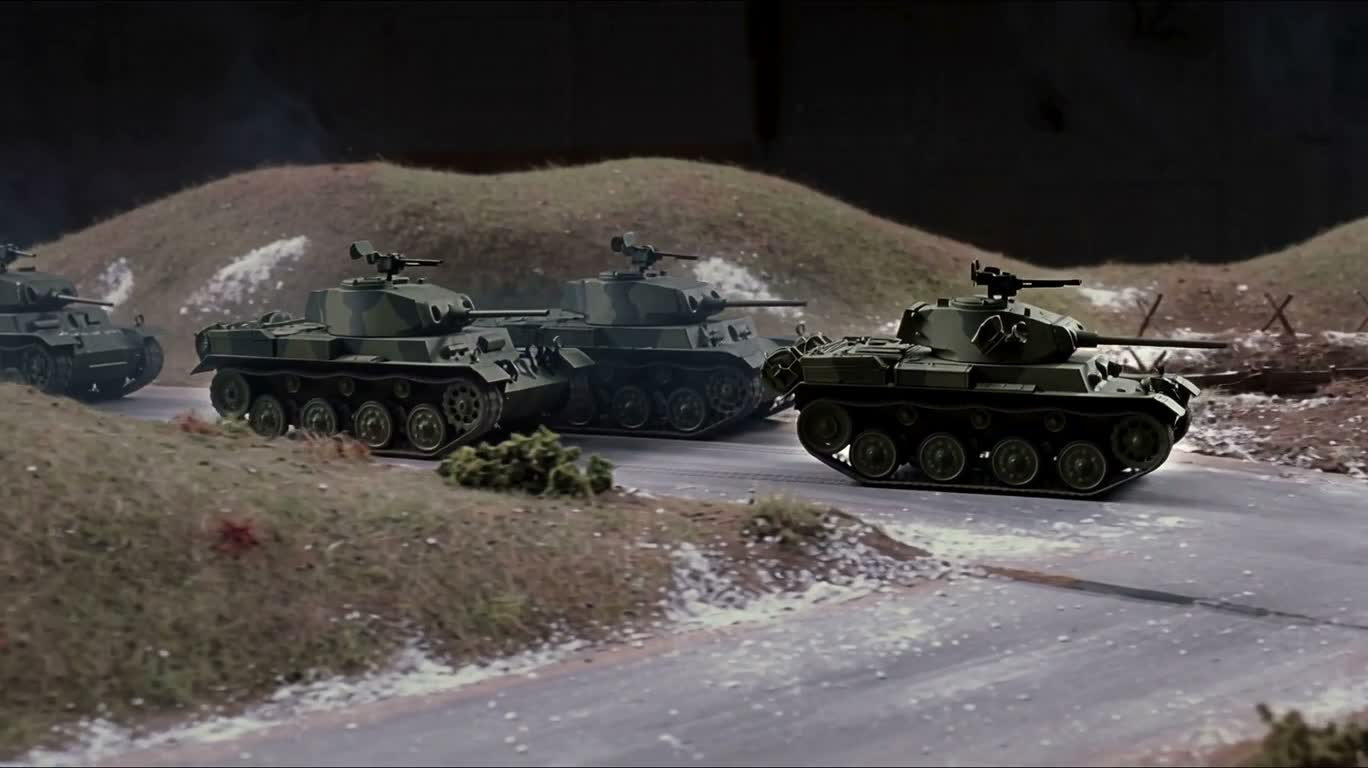 Miniature WWII Snowy Battlefield Documentary