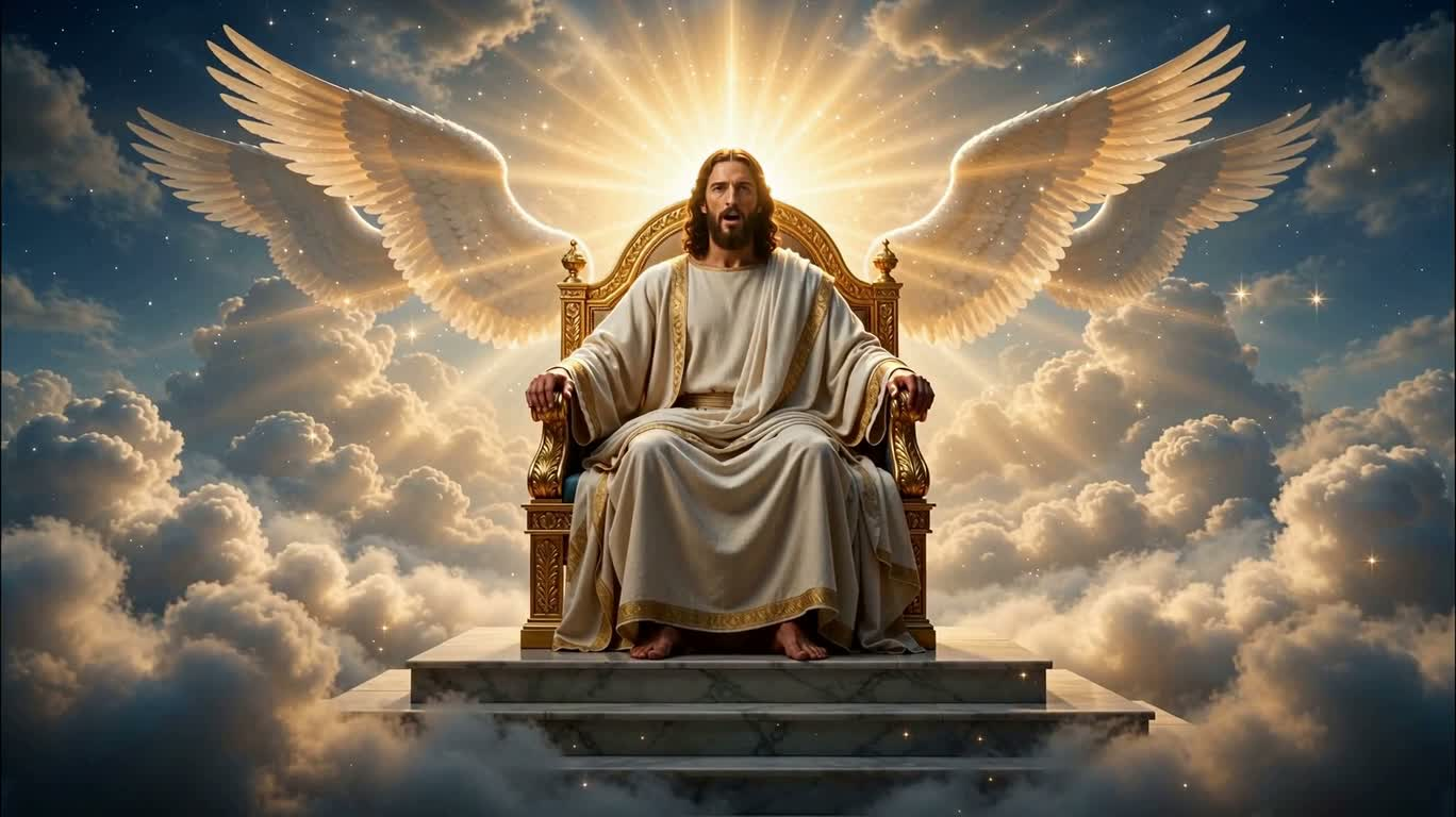 Jesus on the Heavenly Throne — AI video creation