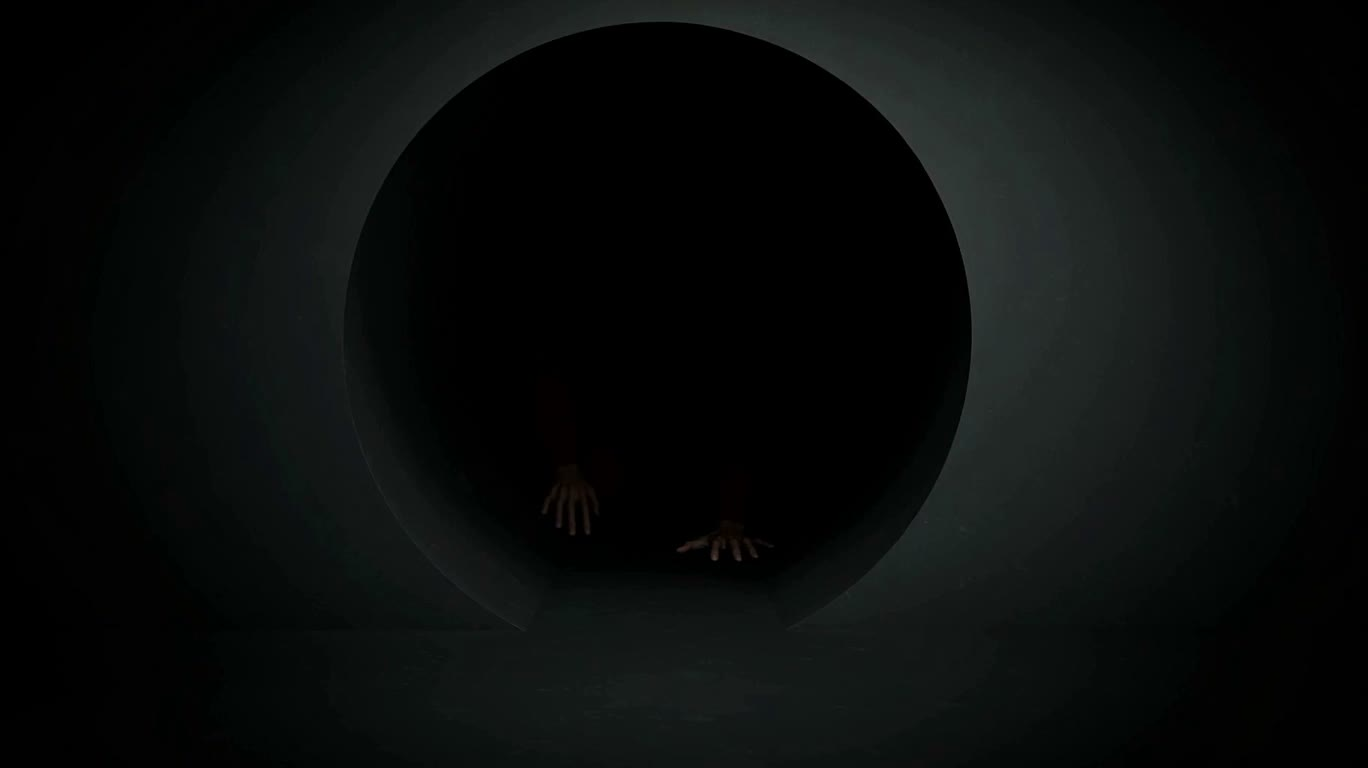 얼굴 없는 형체가 뚫고 나오다