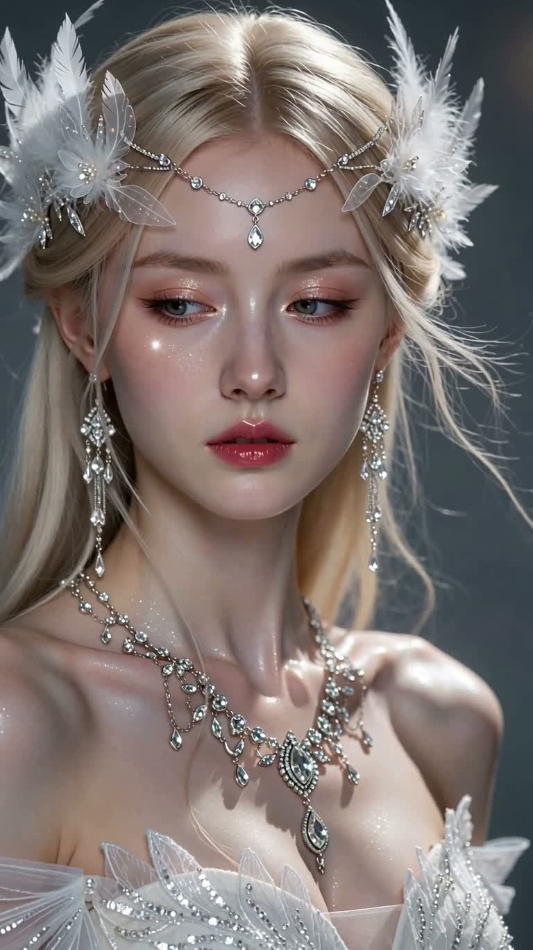 精灵女王哀婉肖像 — AI video creation