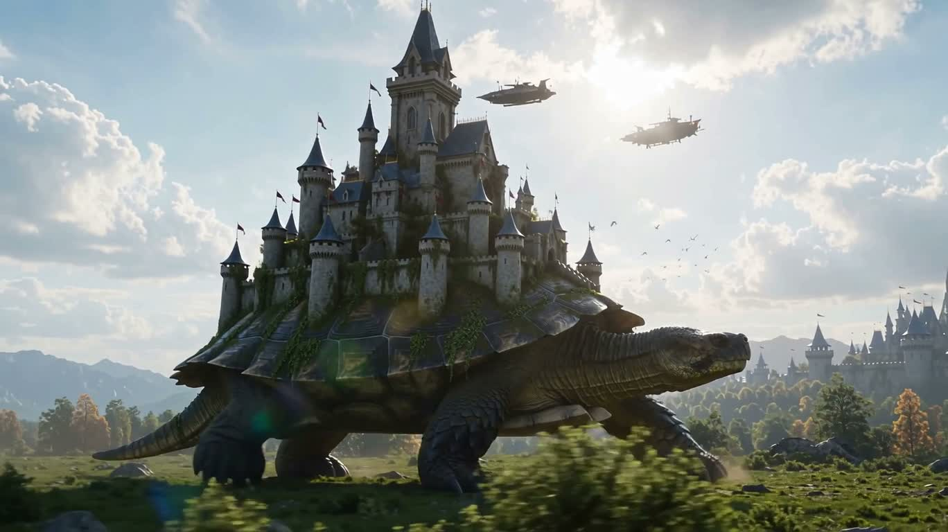 Le paisible royaume du château de la tortue géante