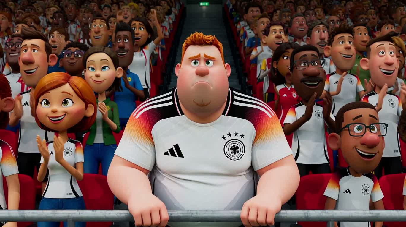 Célébration des supporters allemands au stade
