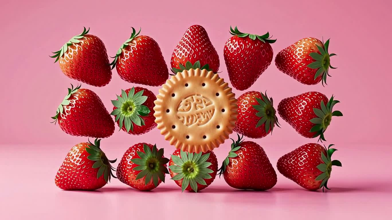 Crispy Symphony of Fruity Sandwich Biscuits — AI video creation