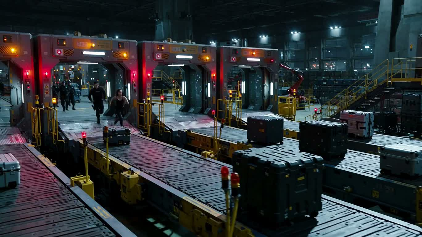 Poursuite à l'aéroport de fret