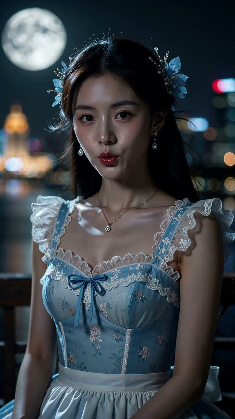 月夜奇境肖像 — AI video creation