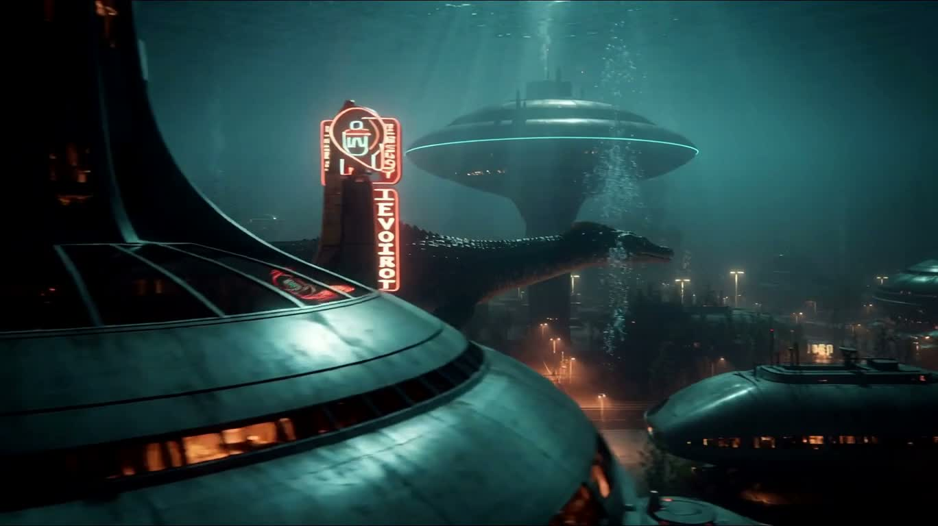 原子朋克深海幻影 — AI video creation