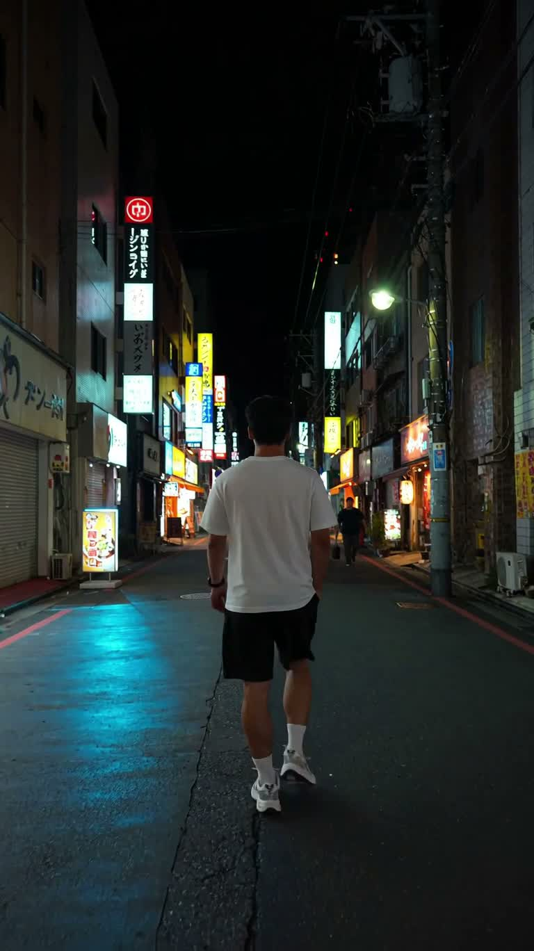 Balade nocturne néon à Séoul