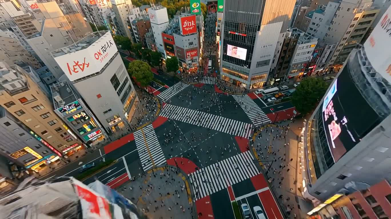 Xuyên thành phố Tokyo FPV không dựng