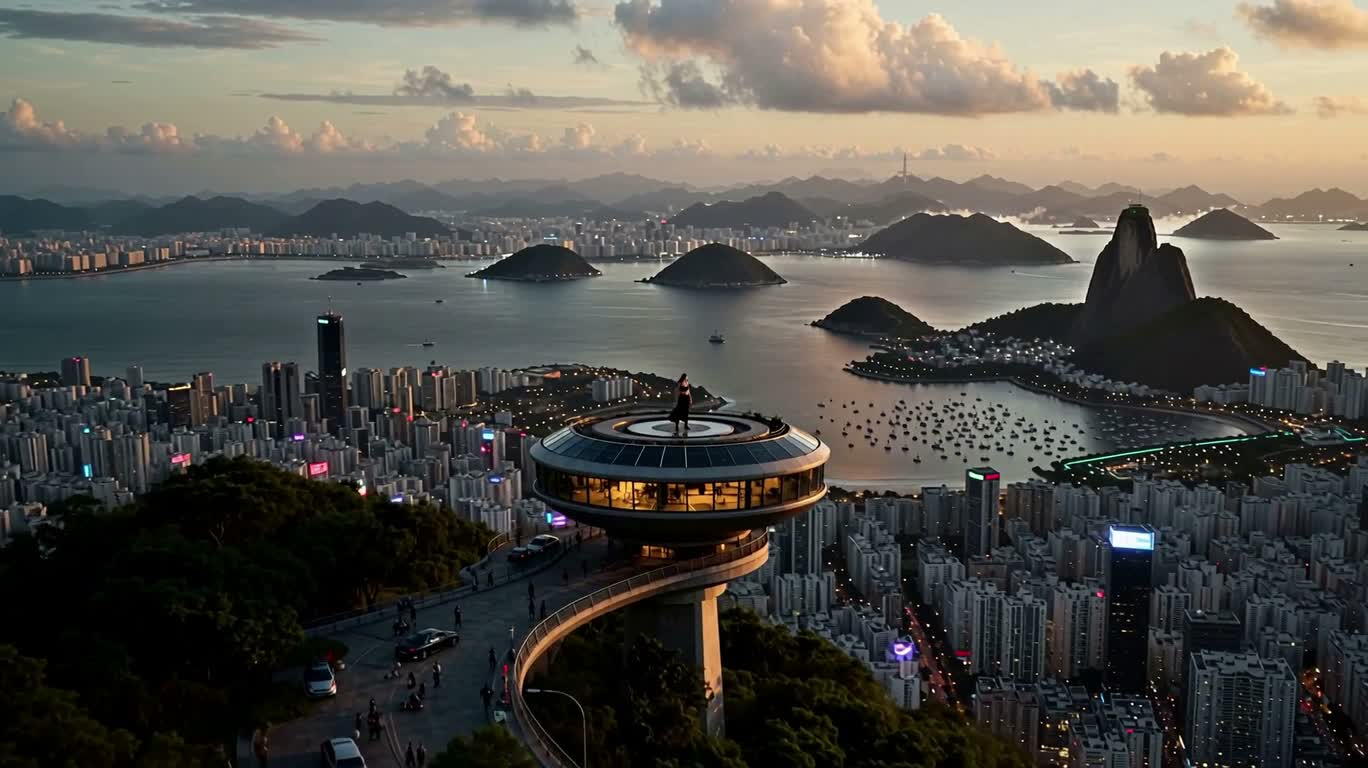 Người phụ nữ cầm súng neon ở Rio tương lai