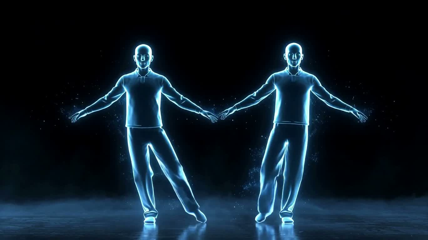 Blue Echoes Dancing Together