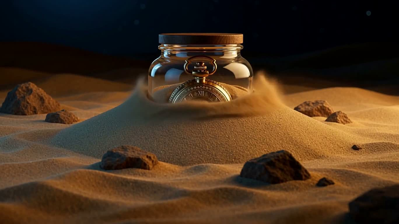 Montre à gousset steampunk à hibou aztèque dans la mer de sable