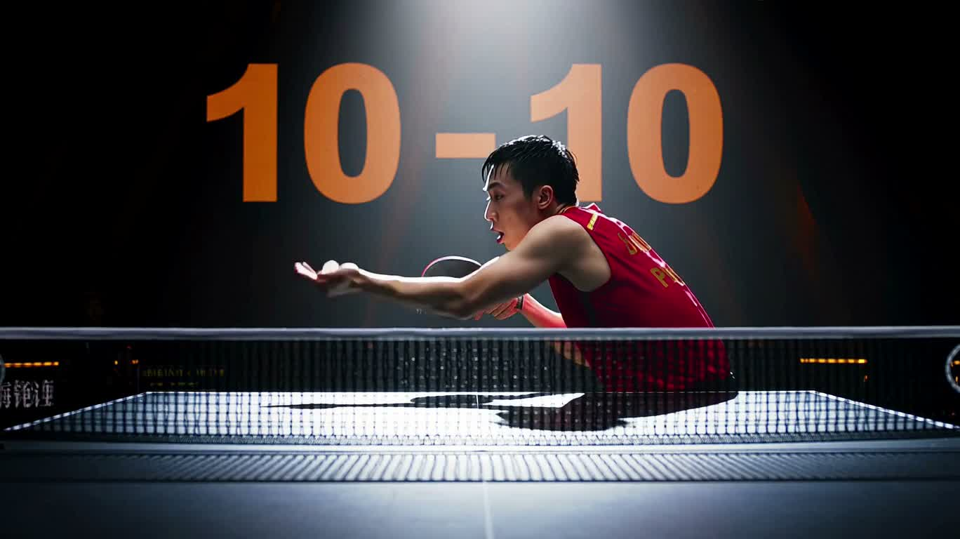 Finale de ping-pong sur l'arène sombre