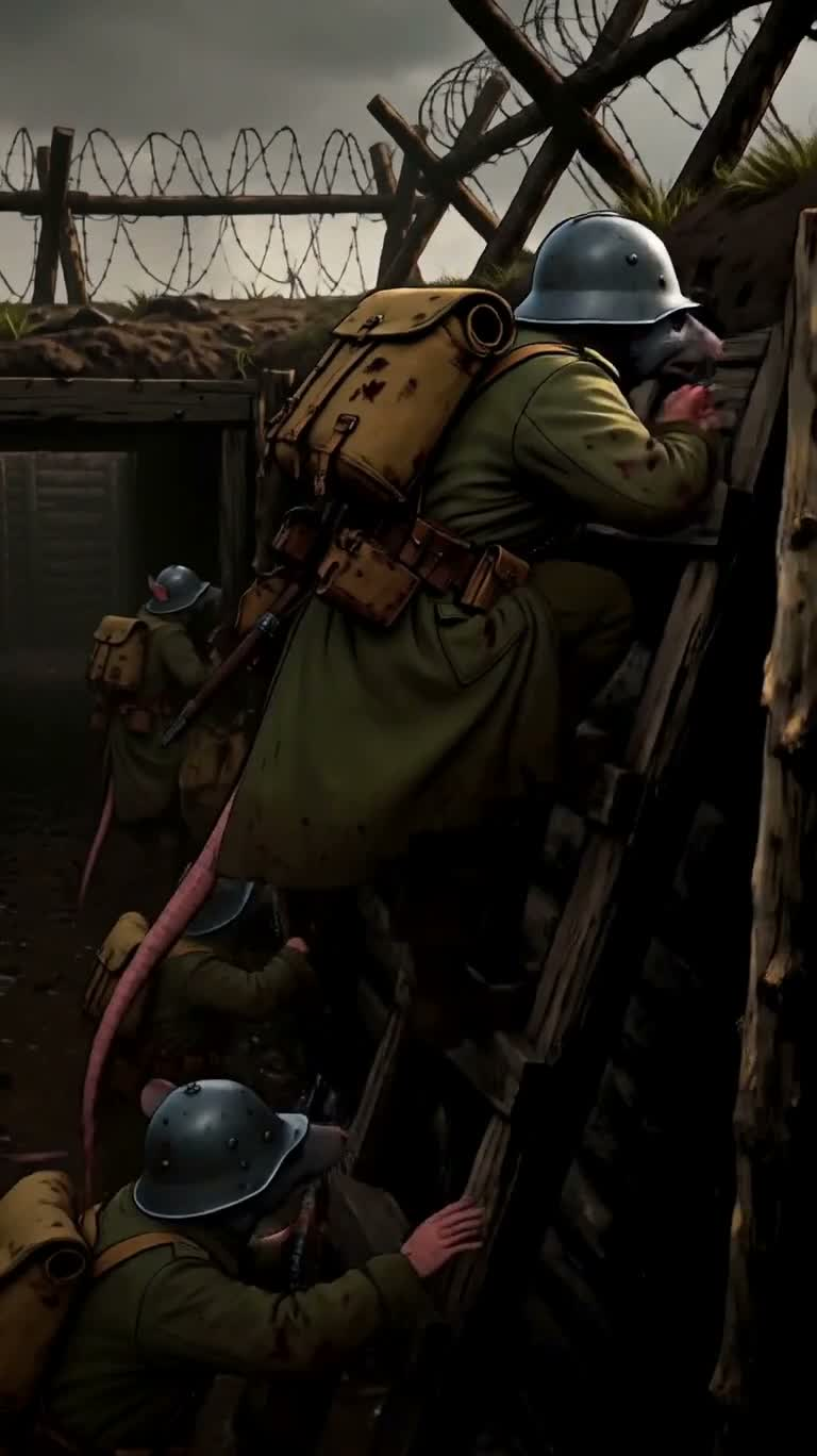 Soldier at the Wire: Charge Under Barbed Wire