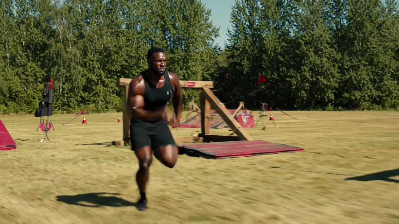 Outdoor Obstacle Race Sprint to Victory