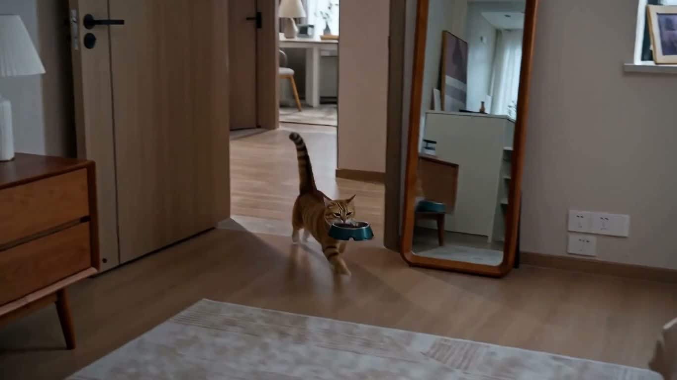 橘猫的早餐叫醒恶作剧