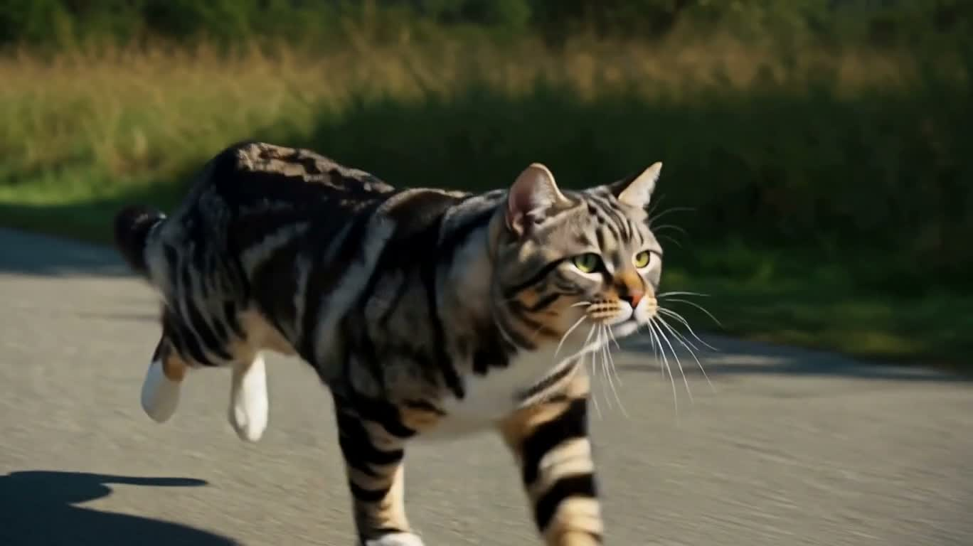Cat and Dog Superhero Leaps — AI video creation