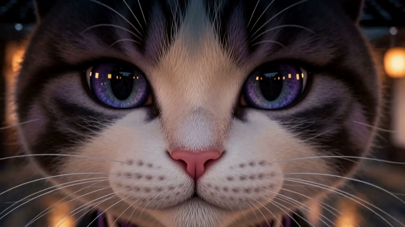 雨夜江户街的猫武士