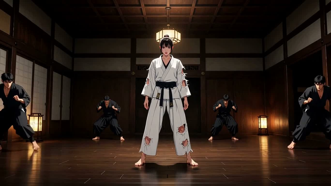 Whirlwind Duel at the Wooden Dojo