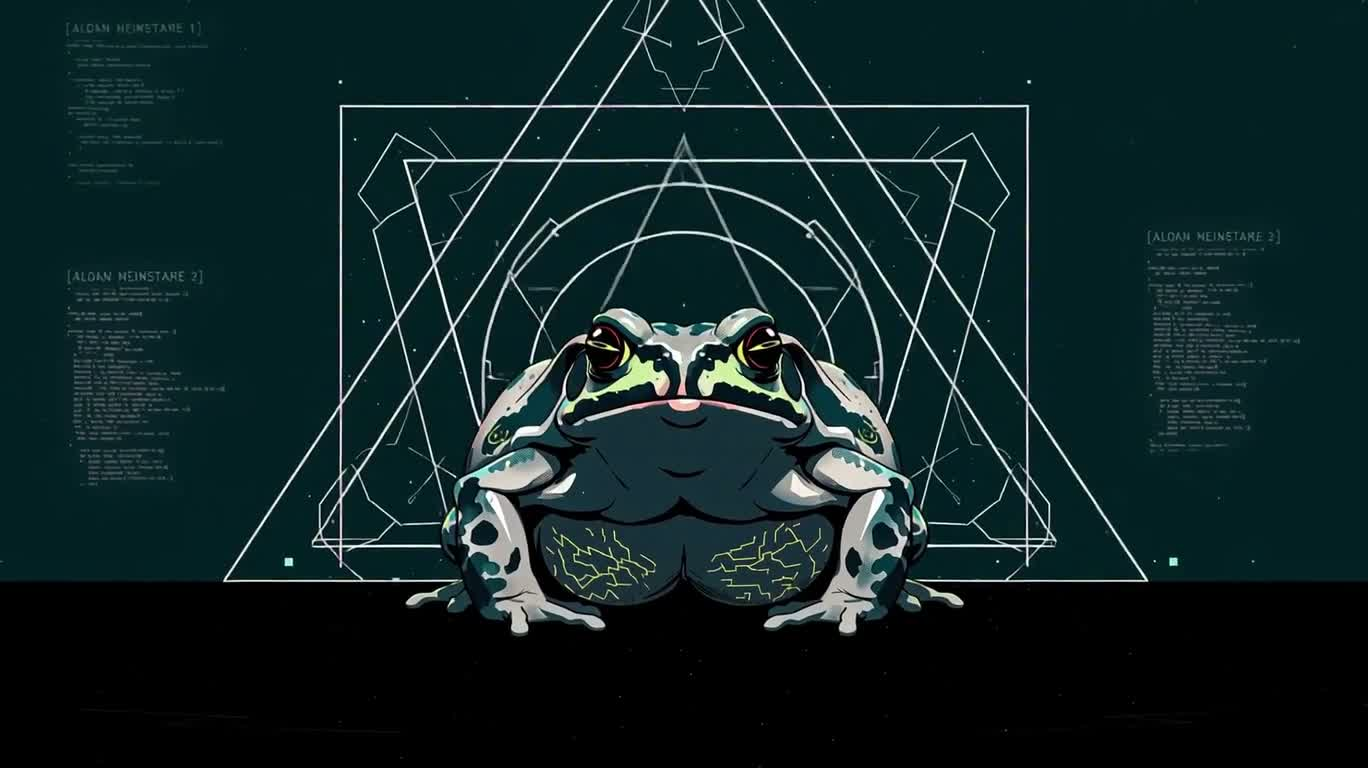 Crapaud sacré géométrique cyber