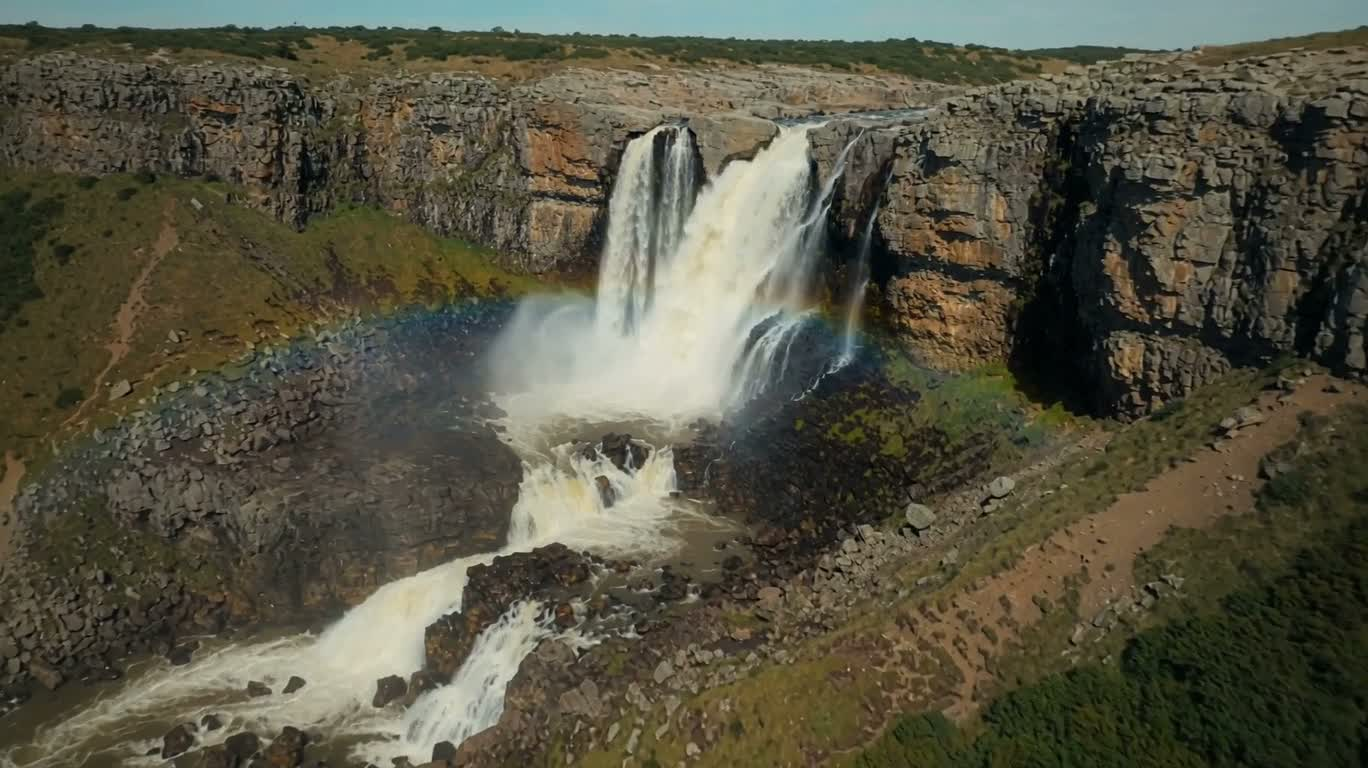 Rainbow Mist Giant Waterfall