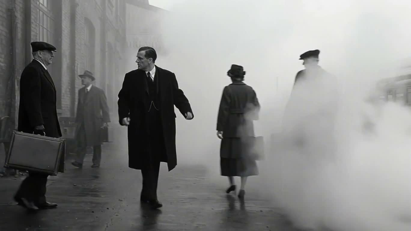 Poursuite sur le quai à vapeur