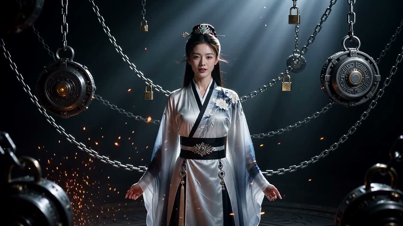 Moonlit Porcelain Shadow Kunoichi