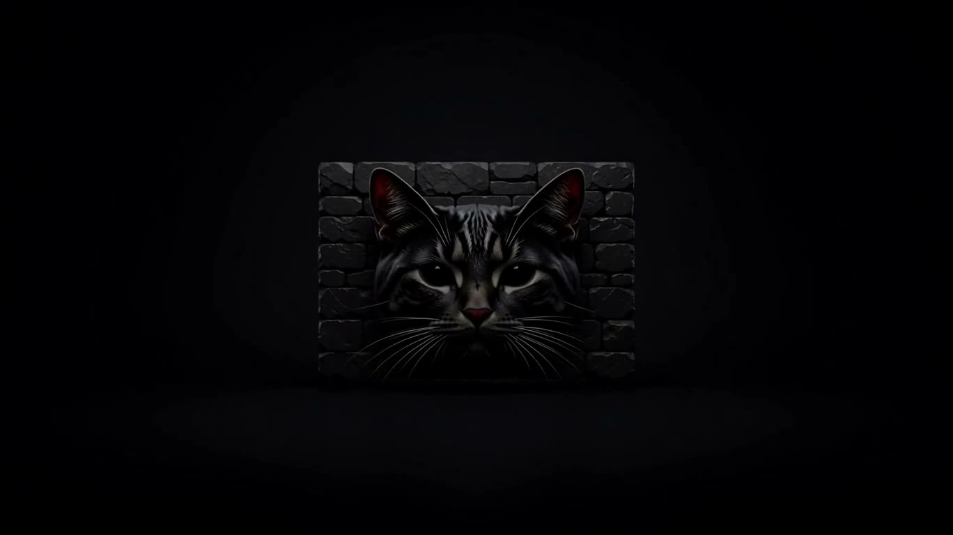 对称猫首石匠炉徽标
