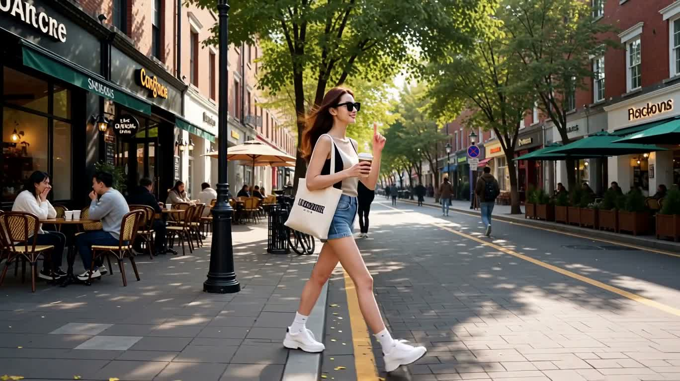 四季の街角を散歩 — AI video creation