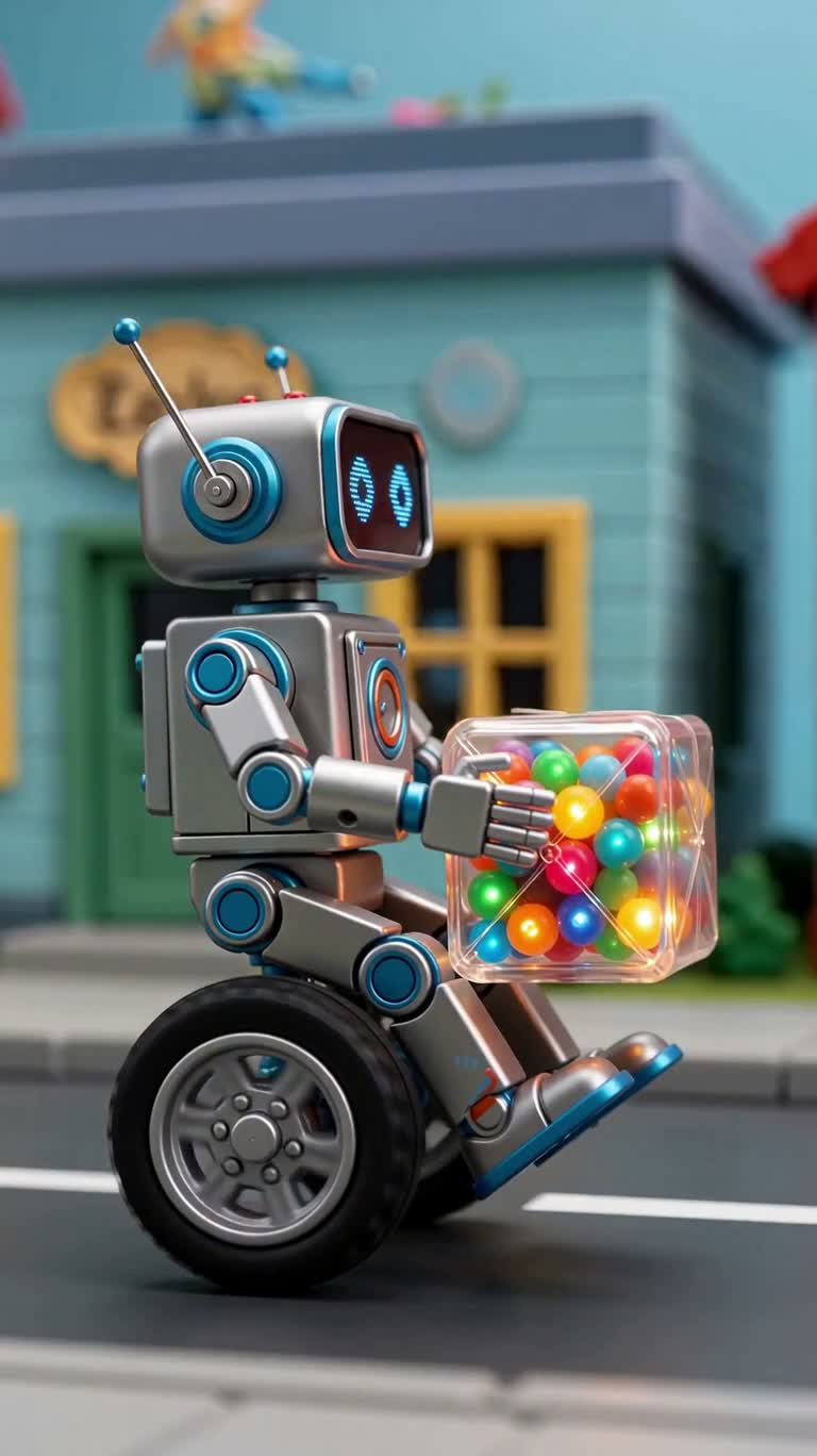 Robot cổ điển giao hàng trong thành phố
