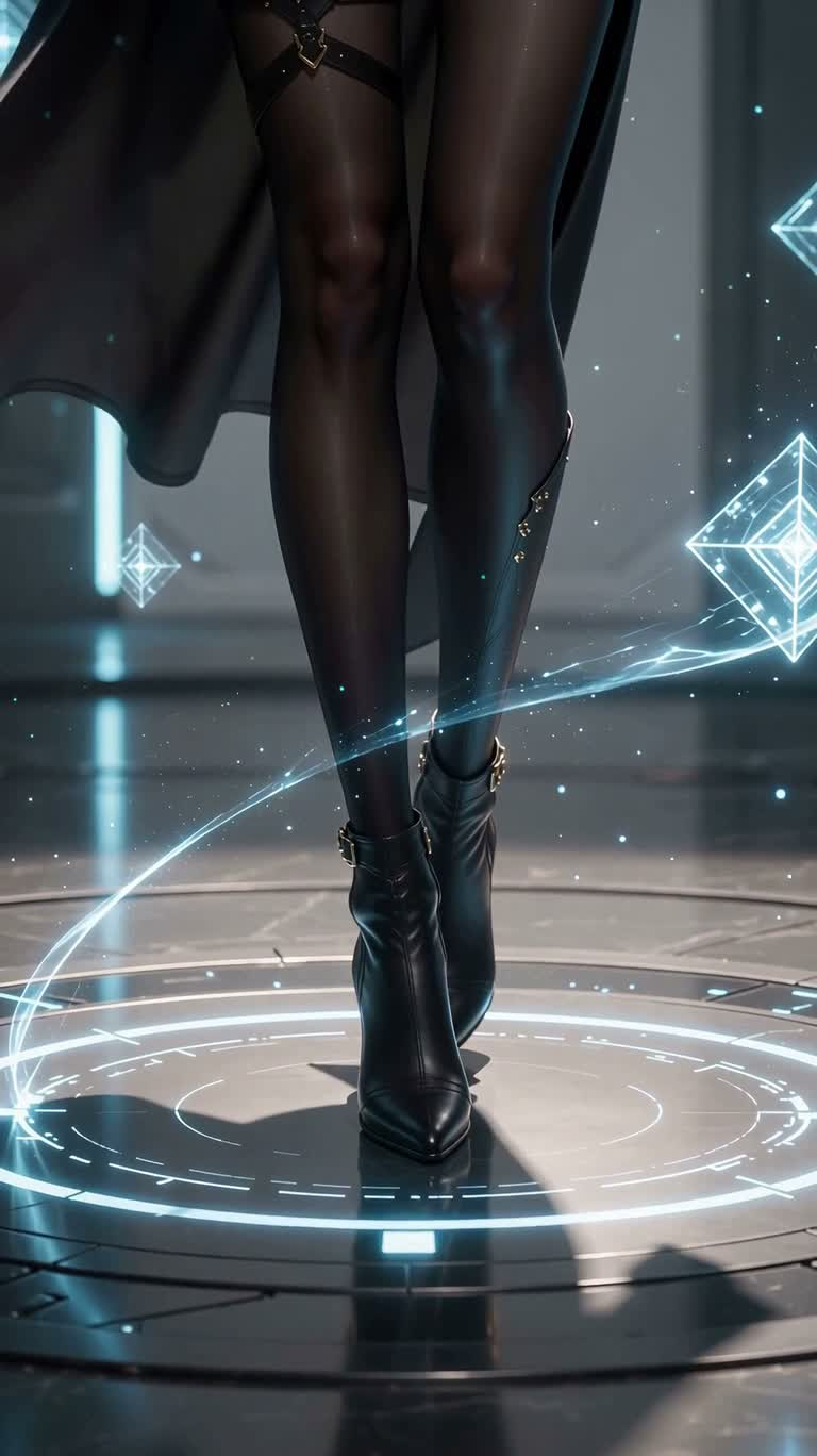 竖屏科幻女巫肖像