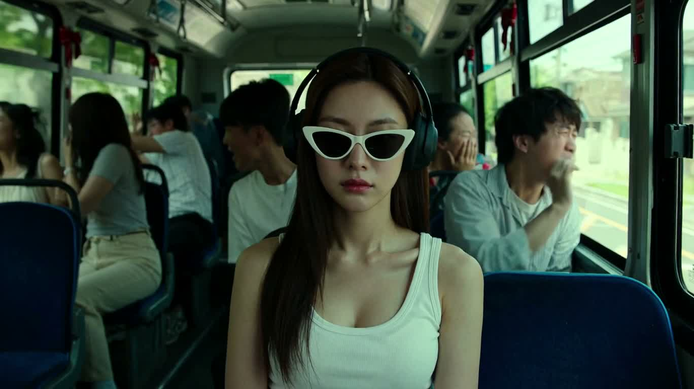 公交车上的机械少女反击