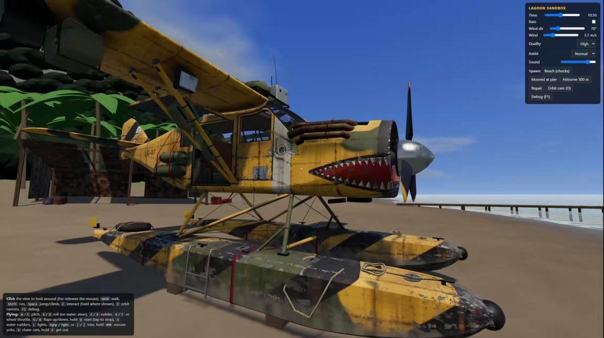 Code-built seaplane 3D model